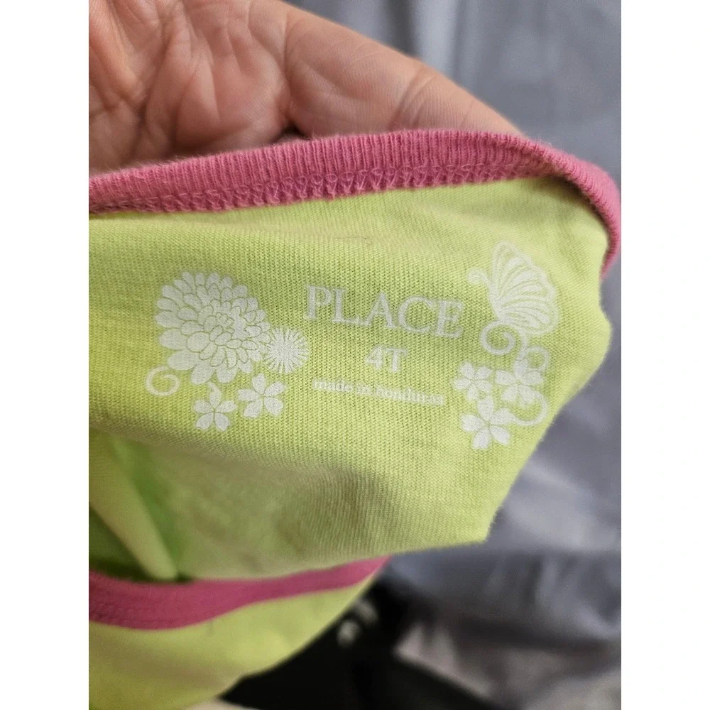 The Children's Place Girls Lime Green Flip Floppin In Style Graphic Tee 4T